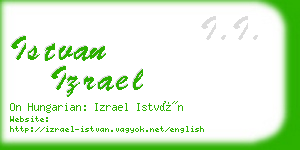 istvan izrael business card